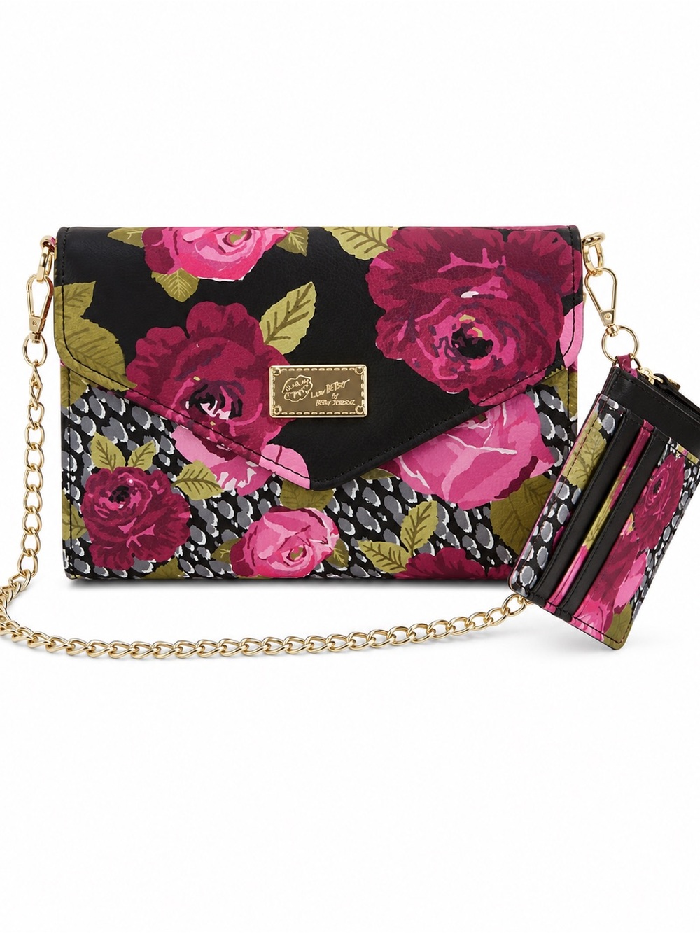 NWT Luv Betsey Floral Wallet Crossbody & Card Case
